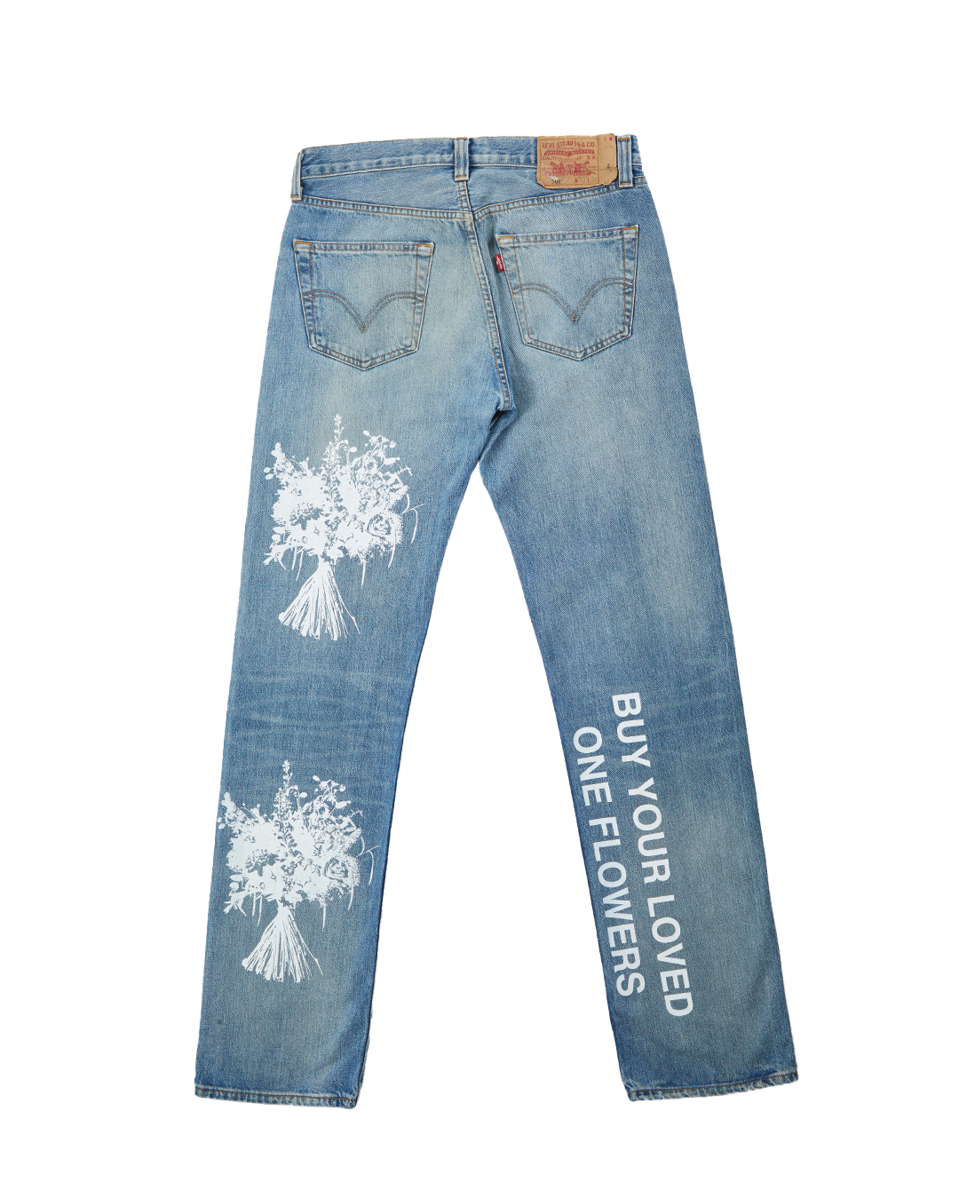 BUY YOUR LOVED ONE FLOWERS Full printed Levi’s W33 L36