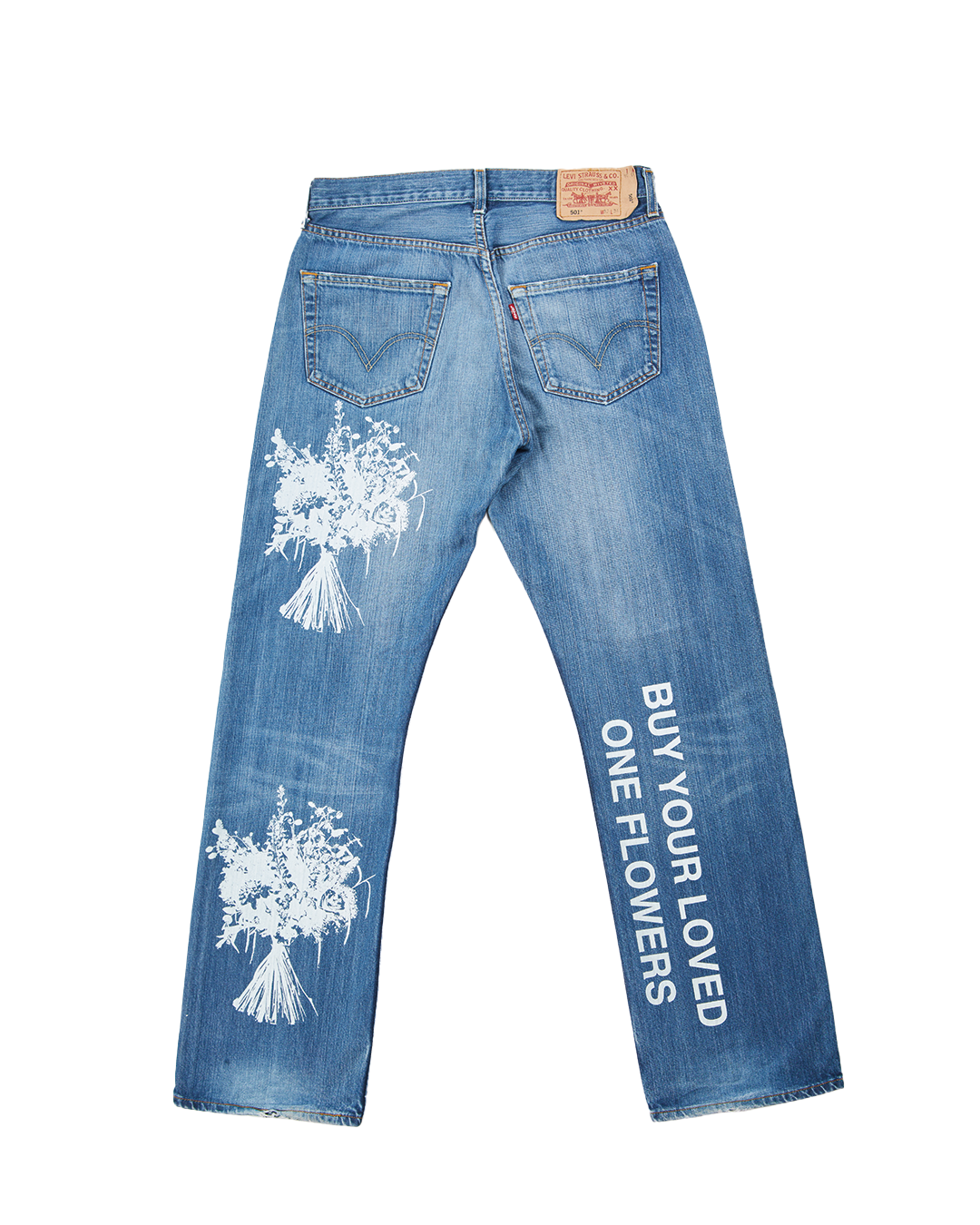 BUY YOUR LOVED ONE FLOWERS Full printed Levi’s W33 L34